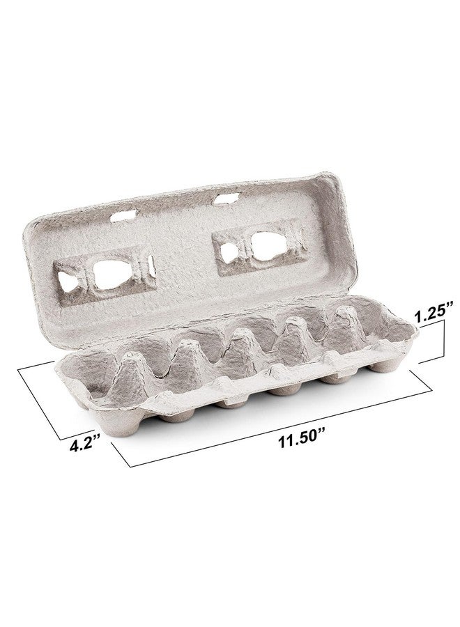 MT Products Blank Natural Pulp Egg Cartons 1 Dozen 11.50" x 4.2" x 1.25" - Perfect for Chicken Farm (Pack of 15) - Made in the USA - Image 2