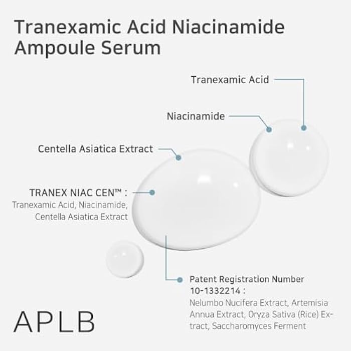 APLB Tranexamic Acid Niacinamide Ampoule Serum | TRANEX NIAC CEN™ 34.8% 1.35 FL.OZ/Korean Skincare, Blemish care, Dark spot, Helps with skin discoloration - Image 4