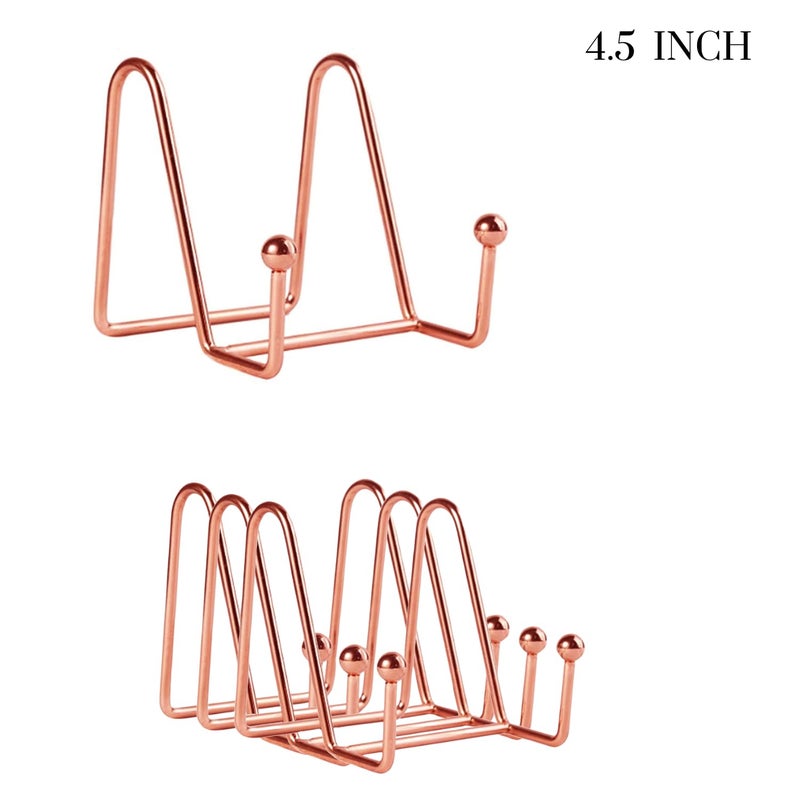 Snoogg Display Easel Stand - Artist Easel for Art and Craft Painting, Canvas Holder, Tabletop Stand for Cards, Photos, Phone, and Wedding Decorations (Metal Plated 4.5 Inch 2 Pc Pack) - Image 2