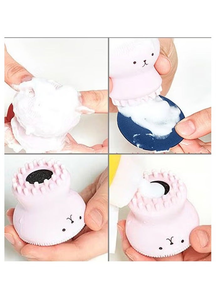 ORiTi فرشاة وجه جيلليفيش للتدليك وتقشير البشرة باللون الوردي - Image 3