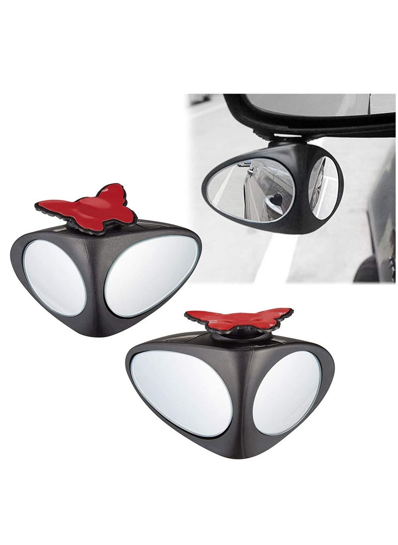 Excefore 2 in 1 Car Blind Spot Mirror 360 Rotation Adjustable HD Glass Wide Angle Convex Rear View Mirror Blind Spot  - Image 1