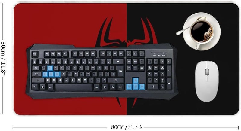 Keebik Gaming Mouse Pad, Spider Red Pattern Mouse Pad Large Extended Computer Mouse Mat Keyboard Full Desk Mousepad for Gaming, Office, Home 11.8x31.5Inch - Image 2