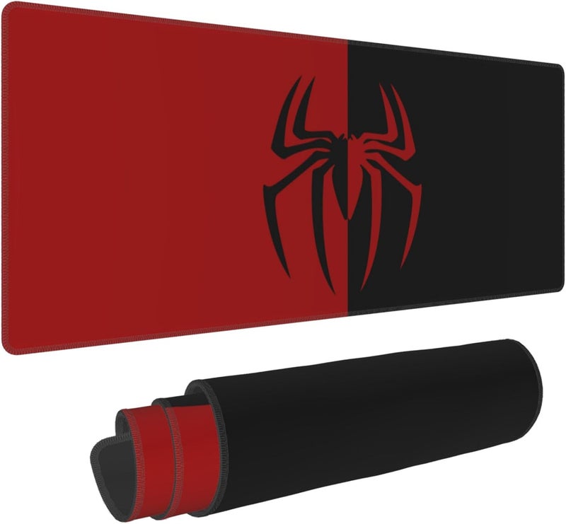 Keebik Gaming Mouse Pad, Spider Red Pattern Mouse Pad Large Extended Computer Mouse Mat Keyboard Full Desk Mousepad for Gaming, Office, Home 11.8x31.5Inch - Image 1