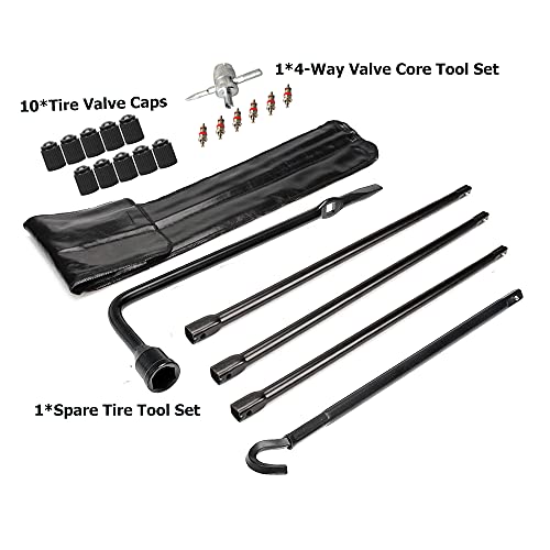 Dr.Roc Spare Tire Tool Kit with Spare Tire Jack Handle and Wheel Lug Wrench Spare Tire Kit Spare Tire Tool Compatible with Dodge Ram 1500 2003-2021 Ram 1500 Classic 2019 Jeep Gladiator 2020-2021 - Image 5