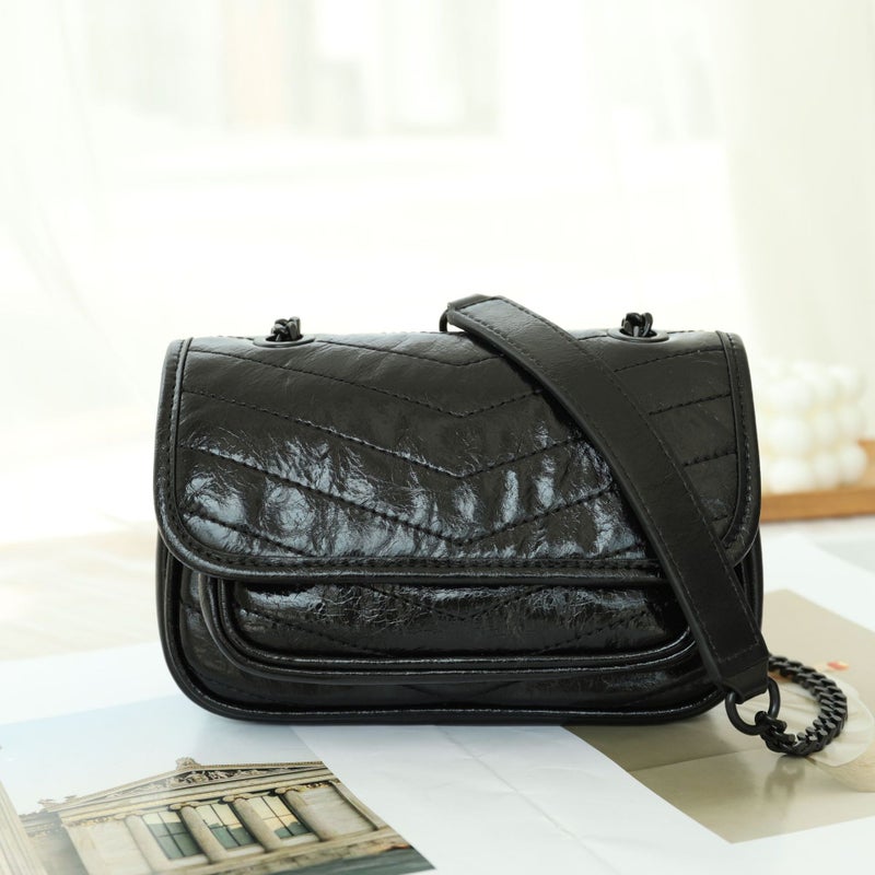 Genuine Leather Bag Women'S Crossbody Bag Poplar Grove Hobo High-End Messenger Bag Shoulder Chain Bag - Image 1