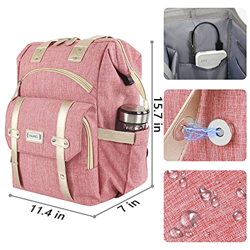 FALANKO Backpack for Women,Wide Open Work Large USB Charging Port Student Bookbag for 15.6 Inch Laptop,Doctor Teacher Nurse College School Travel Bag,Water Resistant Laptop Bookbag Computer Back Pack - Image 5
