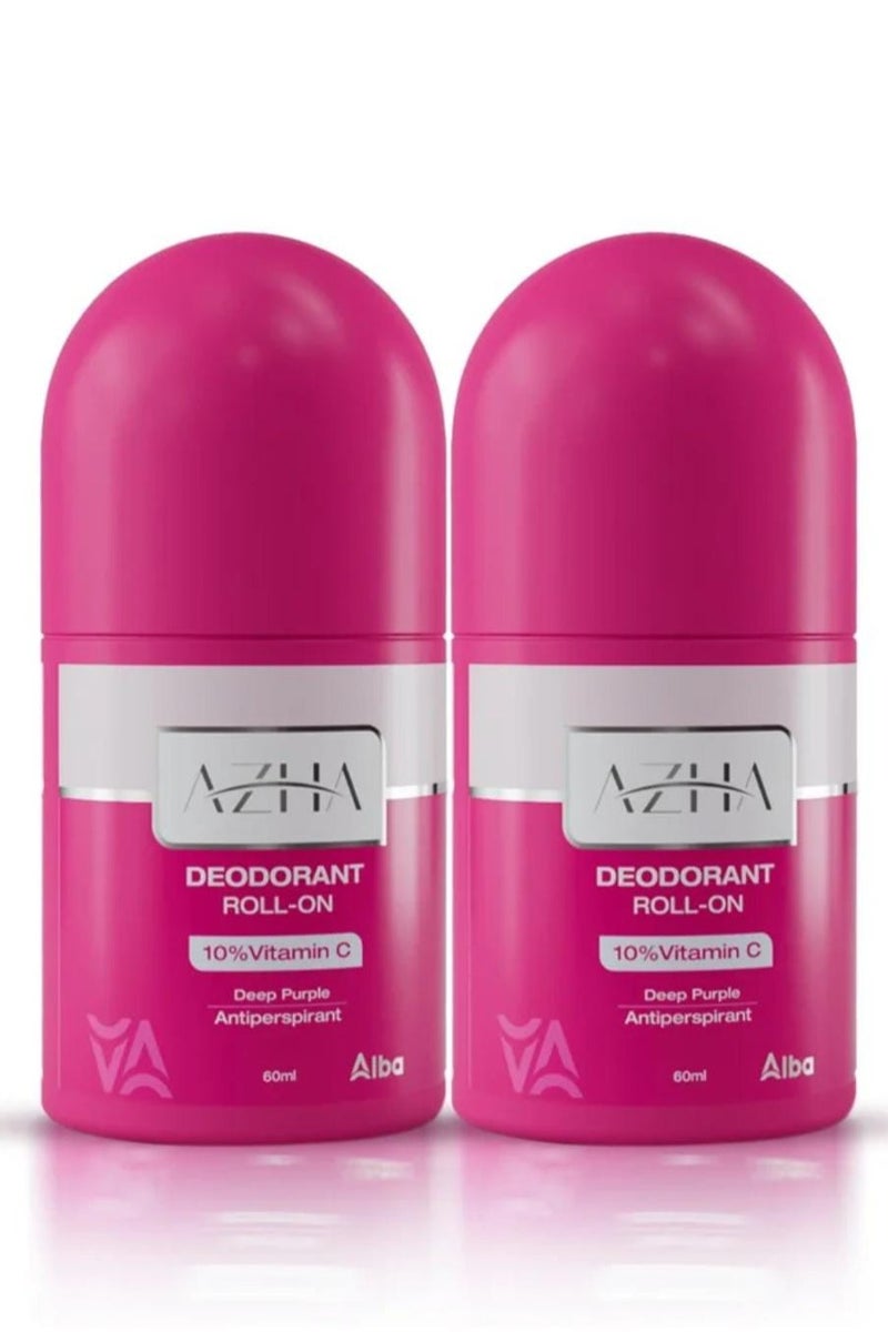 أزهى AZHA Deodorant ROLL-ON deep purple 1+1 60ml