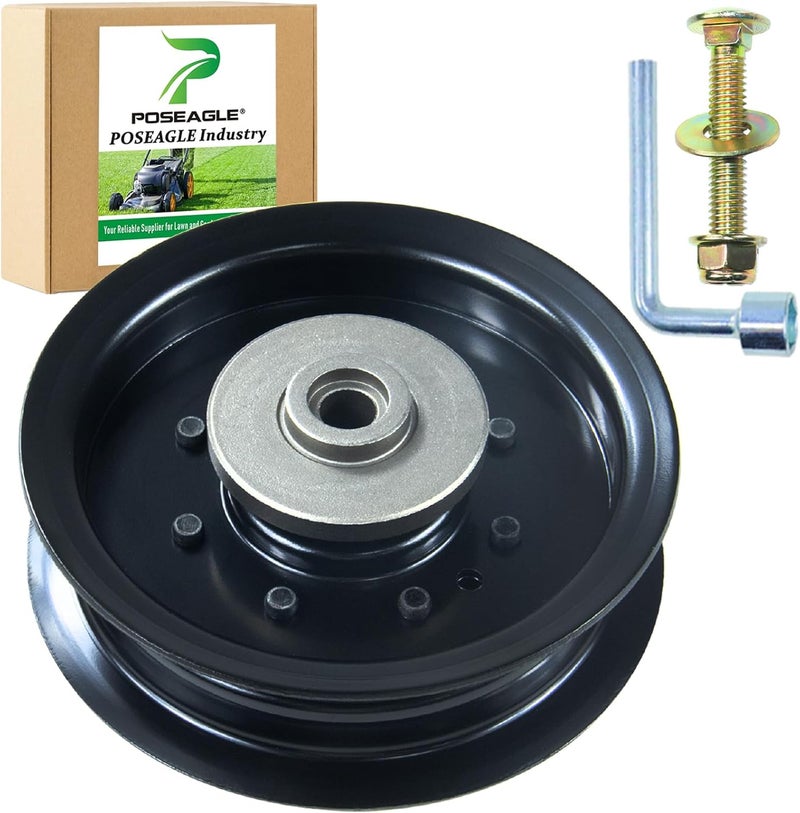 POSEAGLE 532196104 Idler Pulley Replaces Husqvarna 532196104 532197380 Craftsman 196104 197380 for YTH2348 YTH23K48 YTH23V42 YTH23V42LS YTH23V48 YTH2448T GT52F LGT54 LT2223A2 LT2227A2 Lawn Decks - Image 1