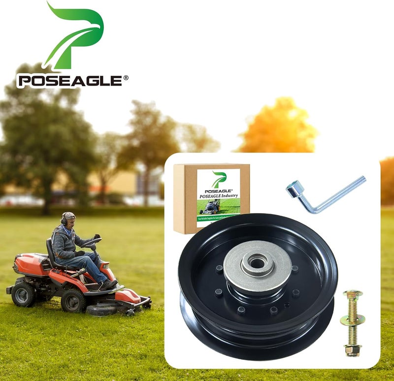 POSEAGLE 532196104 Idler Pulley Replaces Husqvarna 532196104 532197380 Craftsman 196104 197380 for YTH2348 YTH23K48 YTH23V42 YTH23V42LS YTH23V48 YTH2448T GT52F LGT54 LT2223A2 LT2227A2 Lawn Decks - Image 2