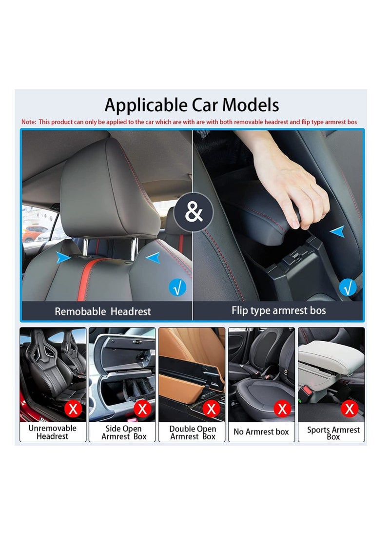 Y&D - Car Handbag Purse Holder Between Seats, Auto Seat Leather Organizer Pocket, Front Bag Box Storage for Cell Phone Document, Backseat Barrier Kids Pet, Fits Most Vehicles (Black) - Image 1