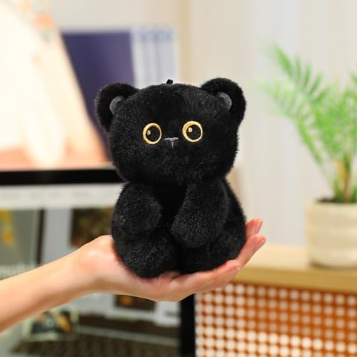 Ditucu PalmSized Black Cat Stuffed Animals Cute Soft Plush Doll Small Plushies Toys Gifts for Kids 6 inch - Image 1