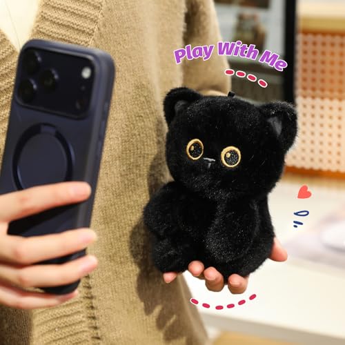 Ditucu PalmSized Black Cat Stuffed Animals Cute Soft Plush Doll Small Plushies Toys Gifts for Kids 6 inch - Image 5