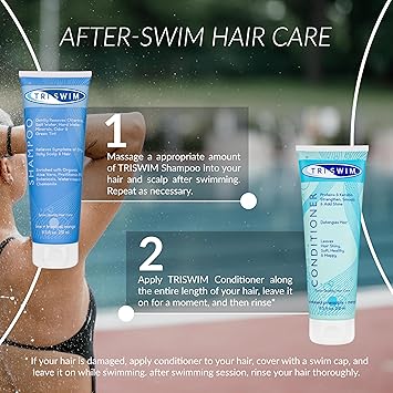TRISWIM Chlorine Removal Shampoo After Swim Care Moisturising AntiChlorine Vegan Shampoo For Swimmers Removes Green Tint Lime Mango 251ml - Image 5