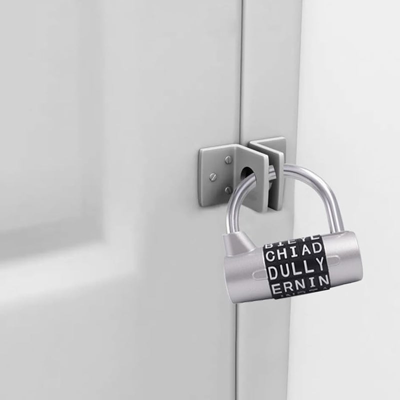 Heavy Duty Metal Combination Word Lock 2.5 Inch Portable Padlock for Luggage Locker Door - Image 3