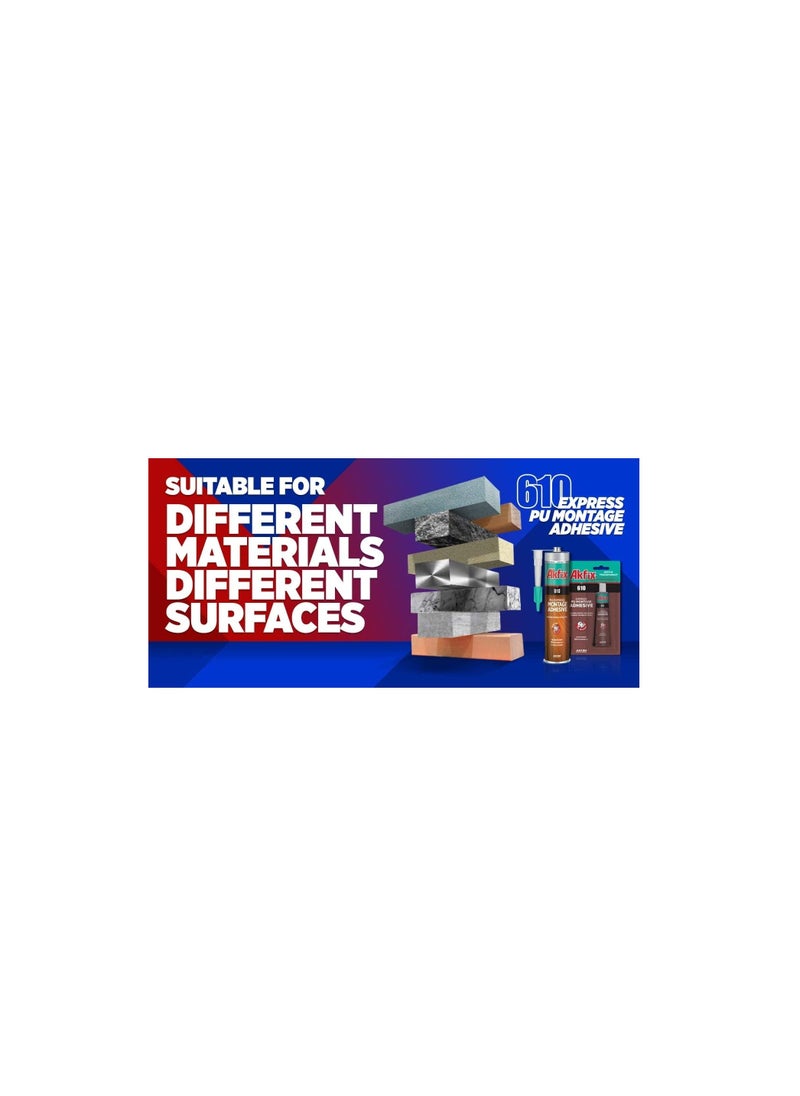 AKFIX - Akfix 610 PU Express Montage Adhesive Transparent - Image 1