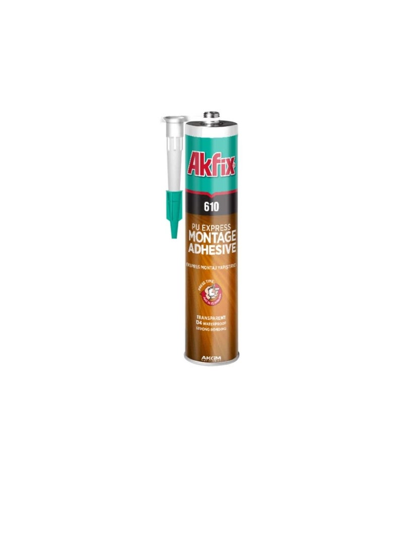 AKFIX - Akfix 610 PU Express Montage Adhesive Transparent - Image 1
