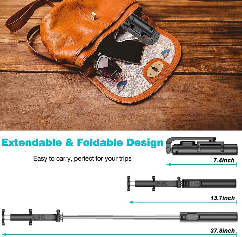 Careflection Dij Osmobile Om 6 Se Mobile Gimbal Stabilizer for Android & iPhone All Phone Pocket Bluetooth Extendable Selfie Stick + Wireless Remote + Tripod Stand Compact Vlogging Stabilizer - Image 2