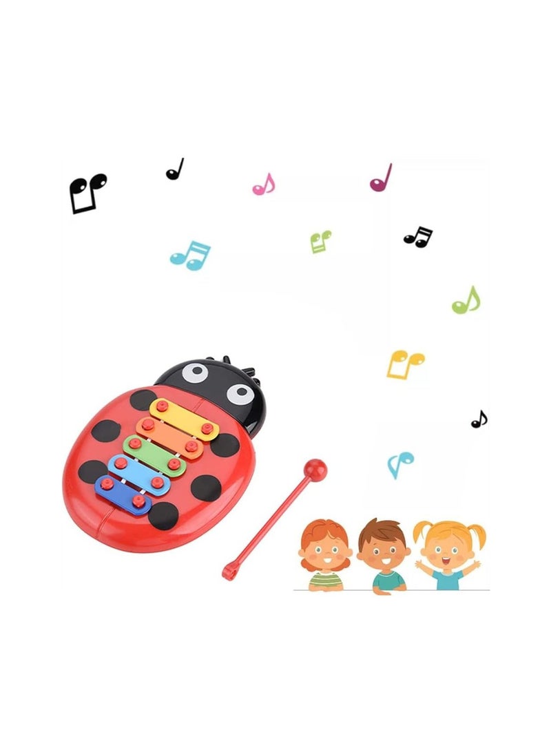 SYOSI Ladybug Xylophone Musical Instruments for Toddlers Toddler Toys Kids Glockenspiel Musical Instrument for Childrens with Mallets Early Learning Educational Musical Instruments - Image 1