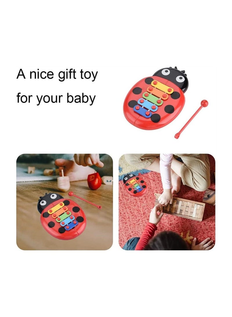 SYOSI Ladybug Xylophone Musical Instruments for Toddlers Toddler Toys Kids Glockenspiel Musical Instrument for Childrens with Mallets Early Learning Educational Musical Instruments - Image 2