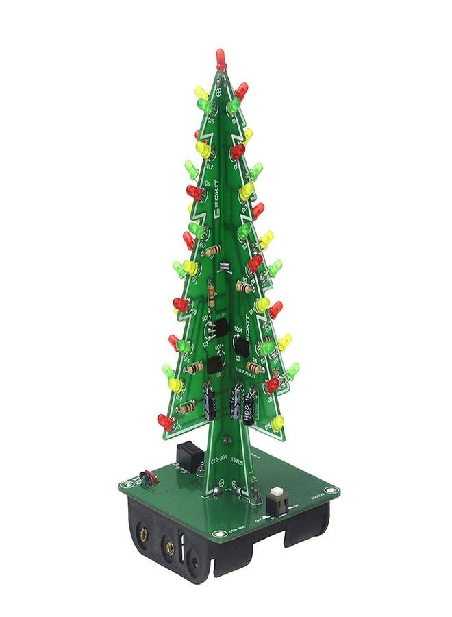 AiTrip 3D Xmas Tree Soldering Project Electronic DIY Kit Upgraded 7 Color Flashing LED PCB Solder Assemble Kit Season Decoration Creative Gift - Image 2