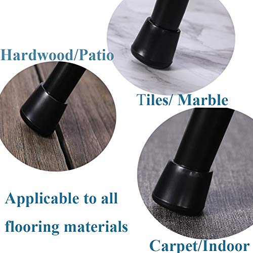 Furnigear Small Chair Leg Tips Caps Non-Slip Rubber Leg Tips 1-1/2” Inner Diameter Chair Leg Floor Protectors Round Black 4 Pack(Fit Round Diameter 38-39mm) - Image 4