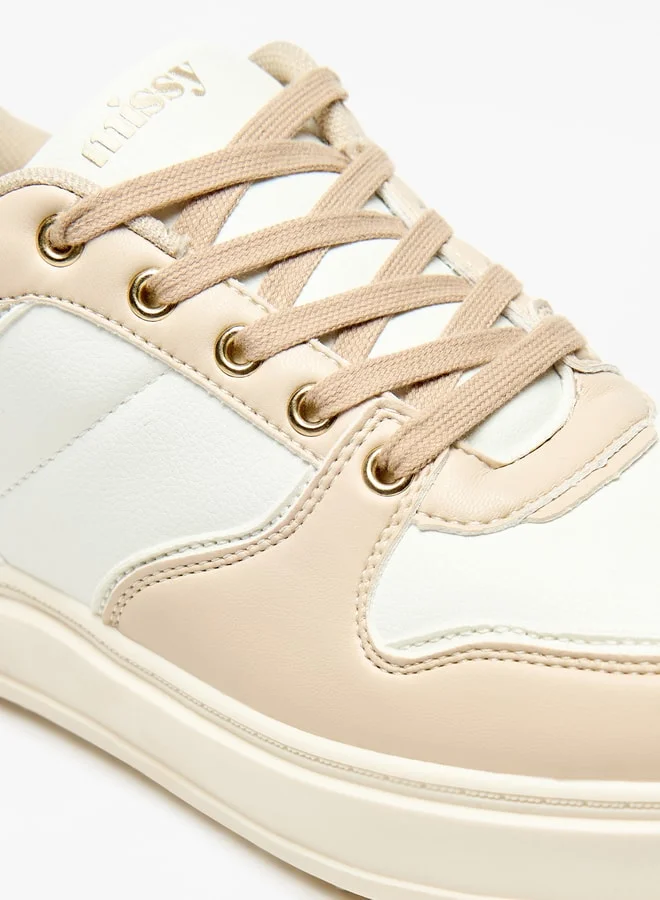 MISSY Missy Panelled Lace-Up Low Ankle Sneakers