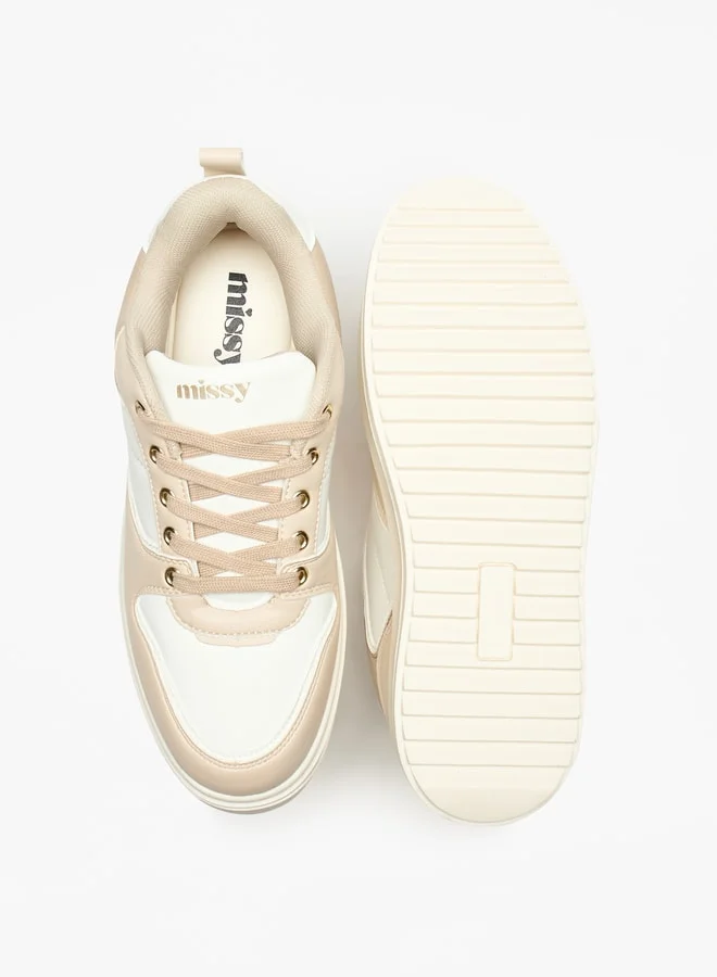 MISSY Missy Panelled Lace-Up Low Ankle Sneakers
