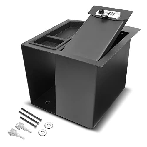 A-Premium Center Console Safe Box Compatible with Toyota Sequoia 2008-2013 Tundra 2007-2013 - Image 1