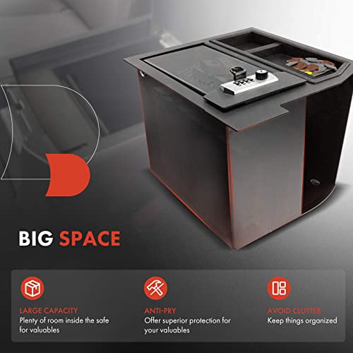 A-Premium Center Console Safe Box Compatible with Toyota Sequoia 2008-2013 Tundra 2007-2013 - Image 5