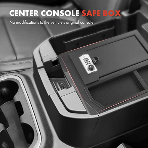 A-Premium Center Console Safe Box Compatible with Toyota Sequoia 2008-2013 Tundra 2007-2013 - Image 2