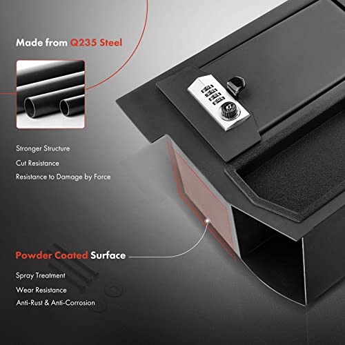 A-Premium Center Console Safe Box Compatible with Toyota Sequoia 2008-2013 Tundra 2007-2013 - Image 3
