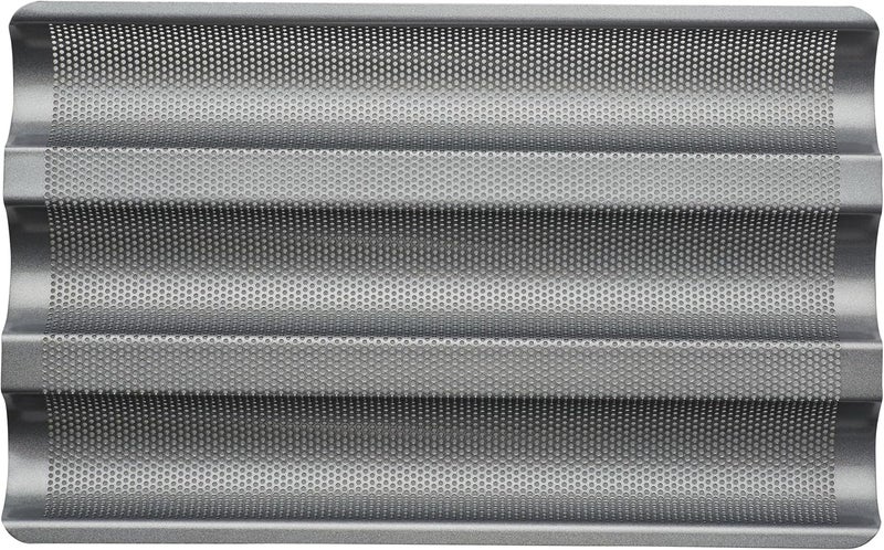 Anolon Advanced Nonstick Perforated Baguette Pan  Tray for Baking Bread  3Loaf Graphite Gray - Image 2