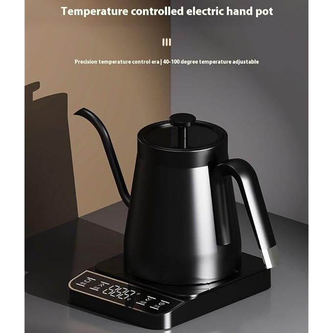 Tengcang Gooseneck Electric Kettle With Temperature Control Brewing Transparent Lid Stainless Steel Kettle 08L 1350W 90 Vertical Pouring Spout Quiet Rapid Heating BoilDry Protection For CoffeeTea - Image 5