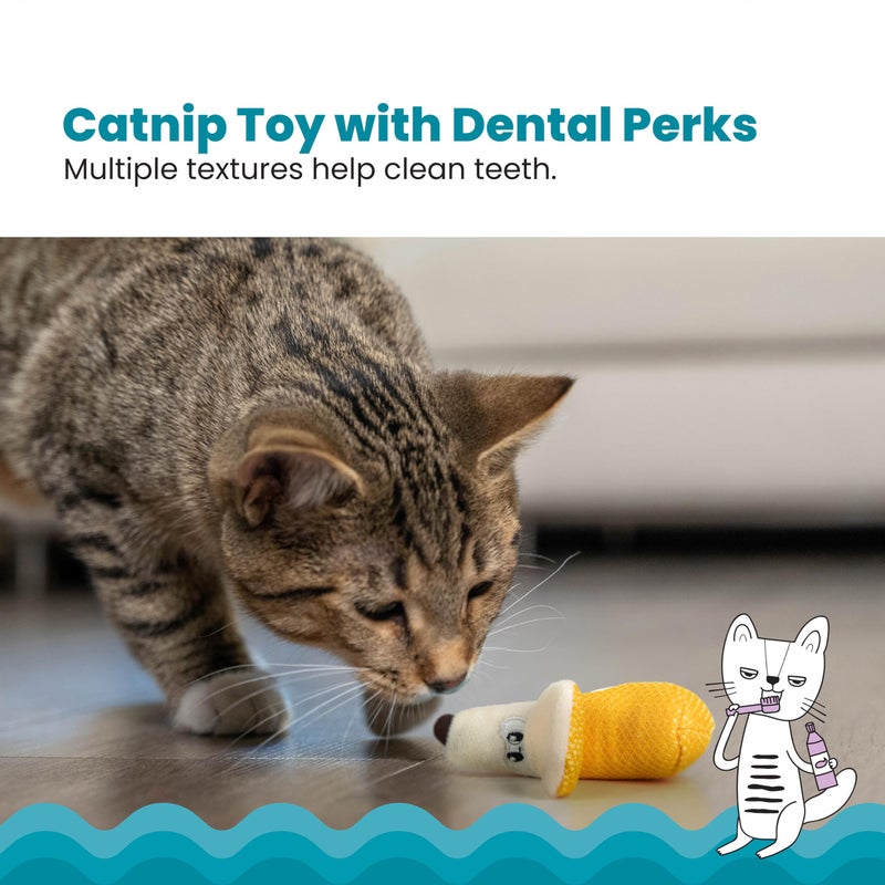 Catstages Petstages Dental Banana Catnip Cat Chew Toy - Image 2