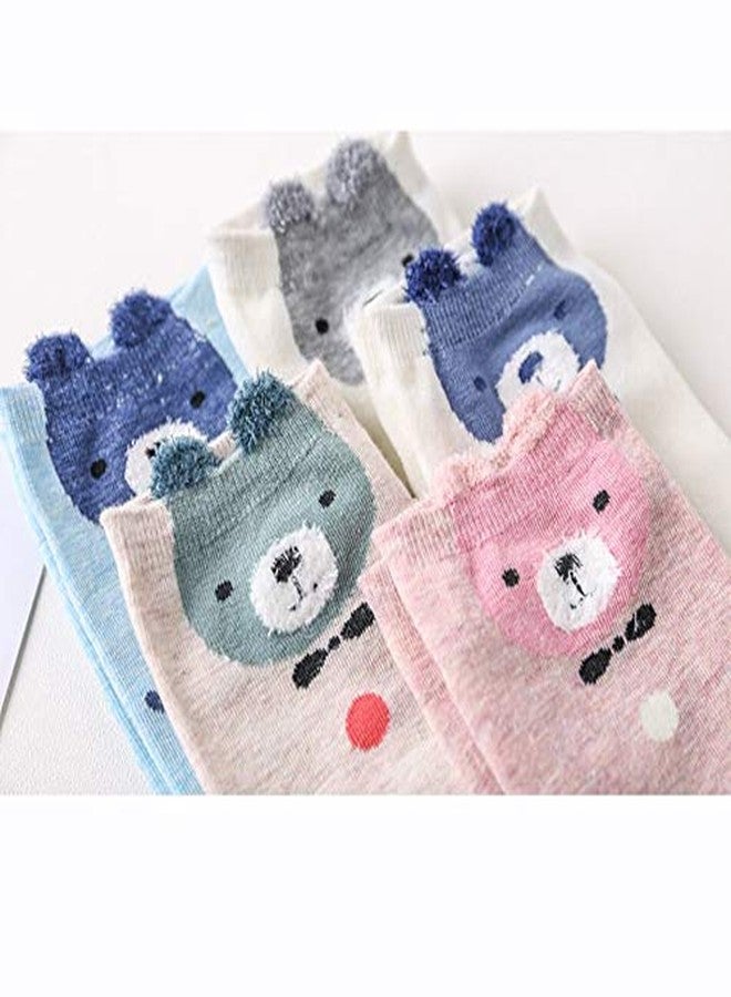 Missby® Girl's Cute Animal Printed Ankle Cotton Socks (Pack of 5, Multicolor) (STYLE-PA) - Image 3