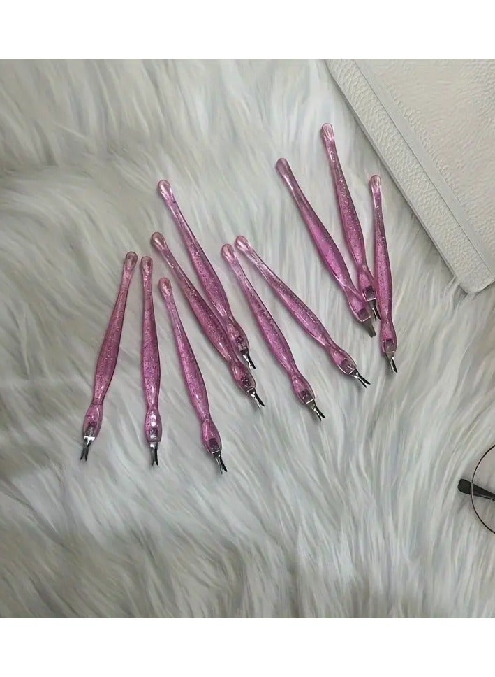 Ucanbe 5pcs Pink Cuticle Pusher & Remover Set - Odorless Manicure and Pedicure Tools for Healthy Nails - Image 1