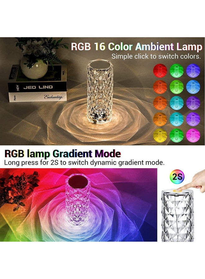 الجستو مصباح طاولة جيستو للديكور المنزلي - 16 ضوء متغير اللون RGB للغرفة مع جهاز تحكم عن بعد، مصباح ليلي يعمل باللمس لغرفة النوم | هدية عيد ميلاد للفتيات، هدية زفاف للأزواج، هدية الذكرى السنوية - Image 2