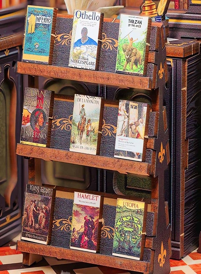 Hands Craft DIY Miniature Kit Book Nook - Owl Bookstore | Enchanting Nocturnal Library | Whimsical Design, Vintage Charm | Cozy Bookshelf Decor | Wonderful Gift for Book & Owl Lovers - Image 5