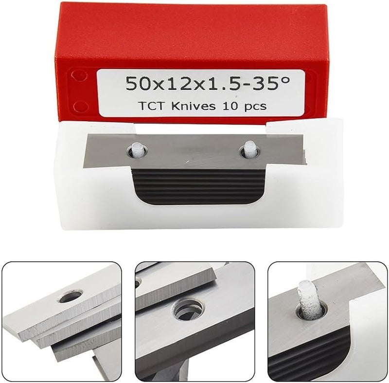 Carbide Insert Planer Blades 10pcs 50x12x1 5mm Double Sided Woodworking Replacement Blades - Image 5