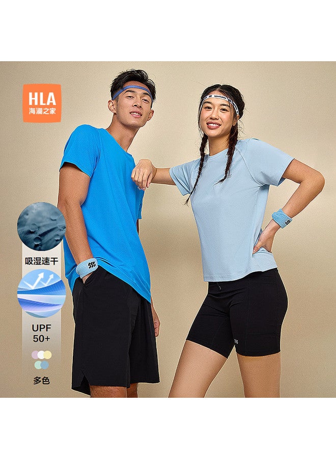 HLA 25 Summer Running Sports Round Neck Moisture-Wicking Quick-Dry Women'S Short-Sleeve T-Shirt - Image 2