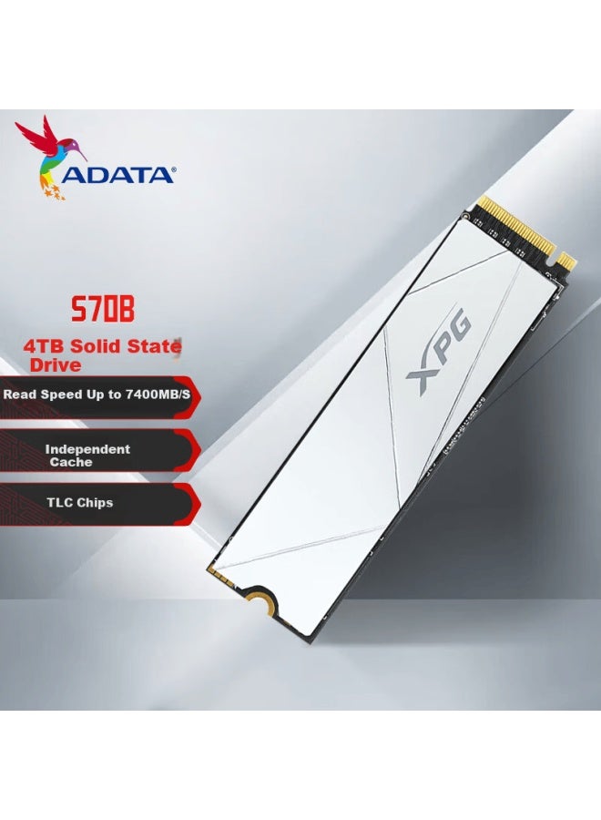 Adata 4tb M.2 Nvme Pcie 4.0 Ssd Xpg S70 Blade-w White Ps5 Compatible Deepseek Hardware - Image 1