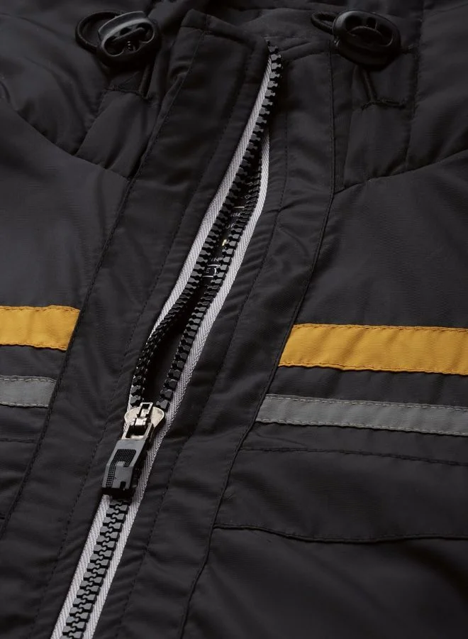 The Indian Garage Co Men Slim Fit Placement Print Bomber Jackets