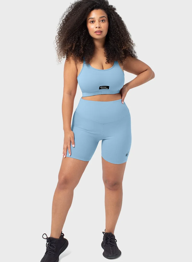 Glossy Lounge High Waist Leggings Shorts