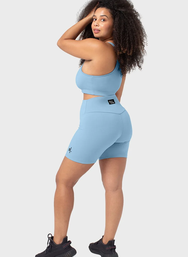 Glossy Lounge High Waist Leggings Shorts