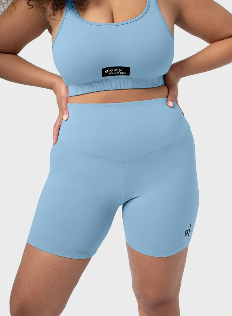 Glossy Lounge High Waist Leggings Shorts