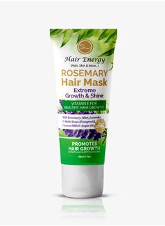 Hair Energy Rosemary Hair Mask | Hair Growth & Shine | Stimulates Hair Growth | Shiny, Soft & Manageable Hair | Rosemary, Argan Oil, Vitamin E | Helps with thinning hair | Paraben-free | 200 ml