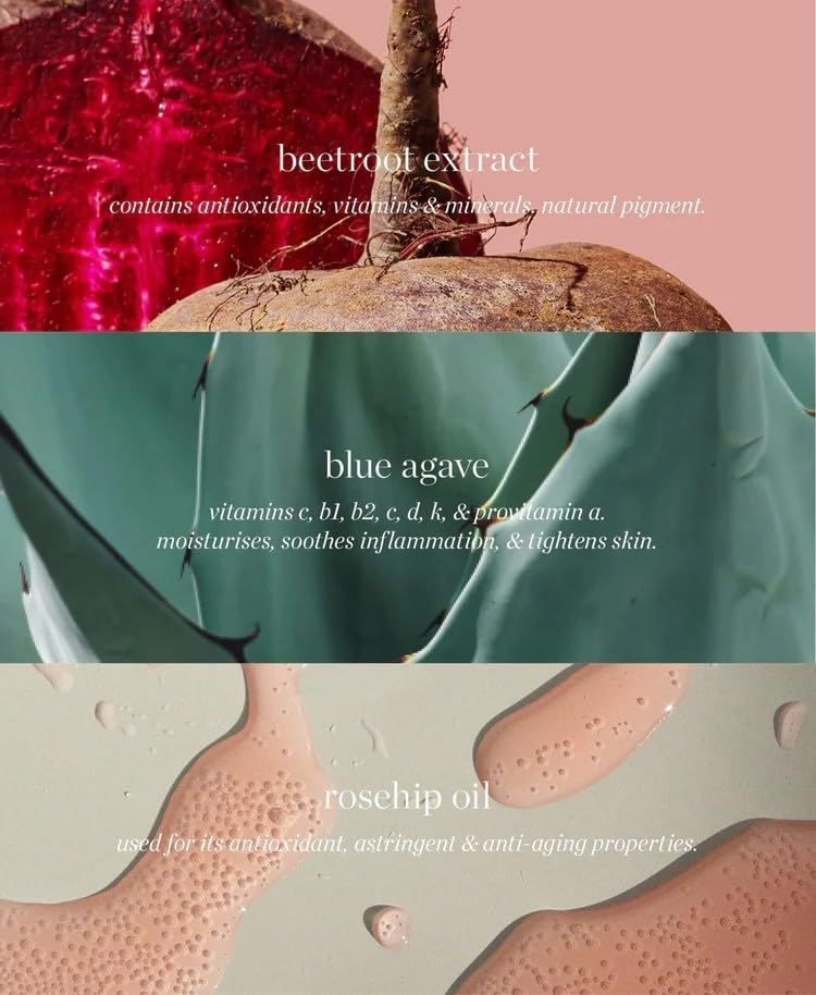 Ere Perez - Natural Beetroot Cheek + Lip Tint | Water-Resistant, Long-Lasting, Hydrating, Vibrant | Blue Agave, Rosehip Oil, Vitamin E | Vegan, Cruelty-Free, Clean Beauty (Fun-Pink) - Image 2