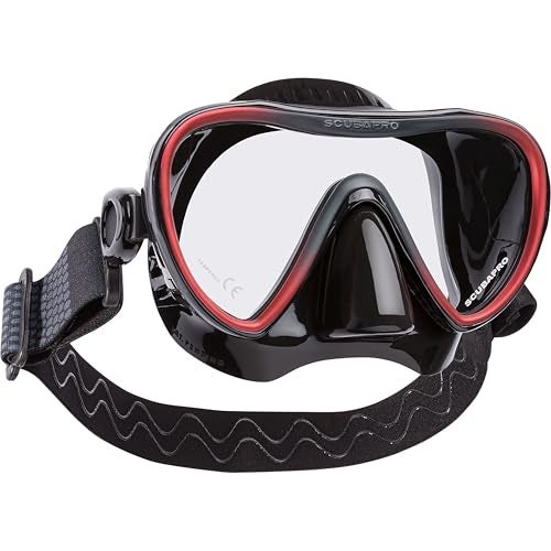 Scubapro Synergy 2 Mask with Comfort Strap - Red/Black - Black Silicone - Image 4