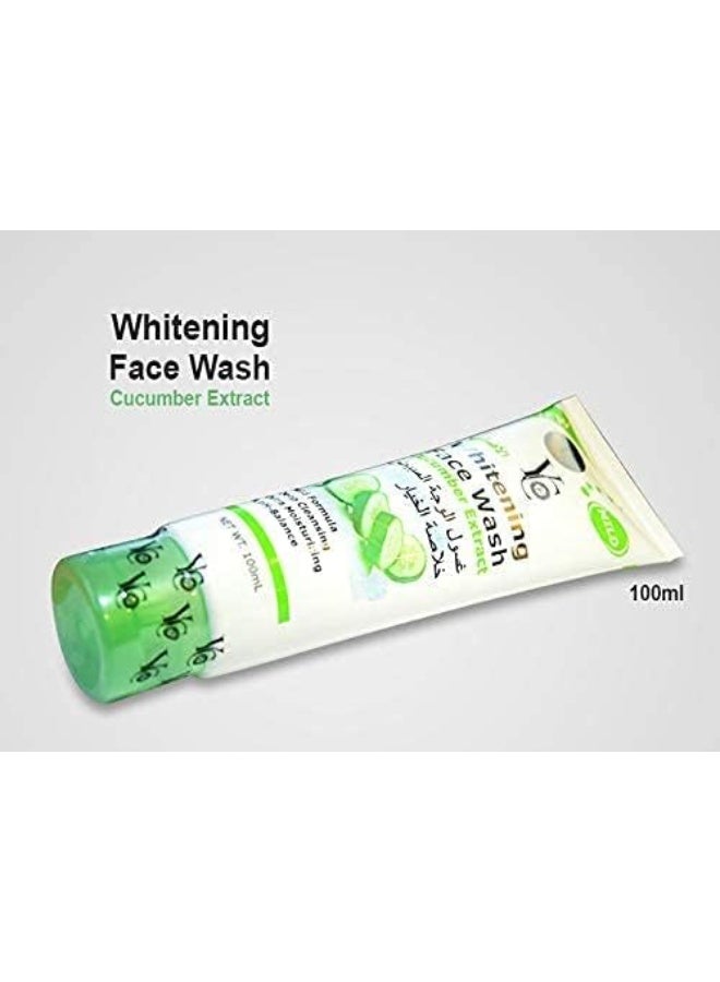 YC Brightening & Whitening Face Wash with Cucumber Extract 100ml - Image 2