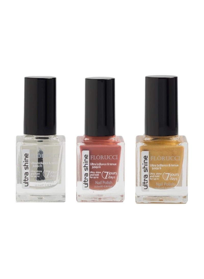 FLORUCCI Florucci Nail Polish Set 3 Colors Multi Color 10 * 3ml 